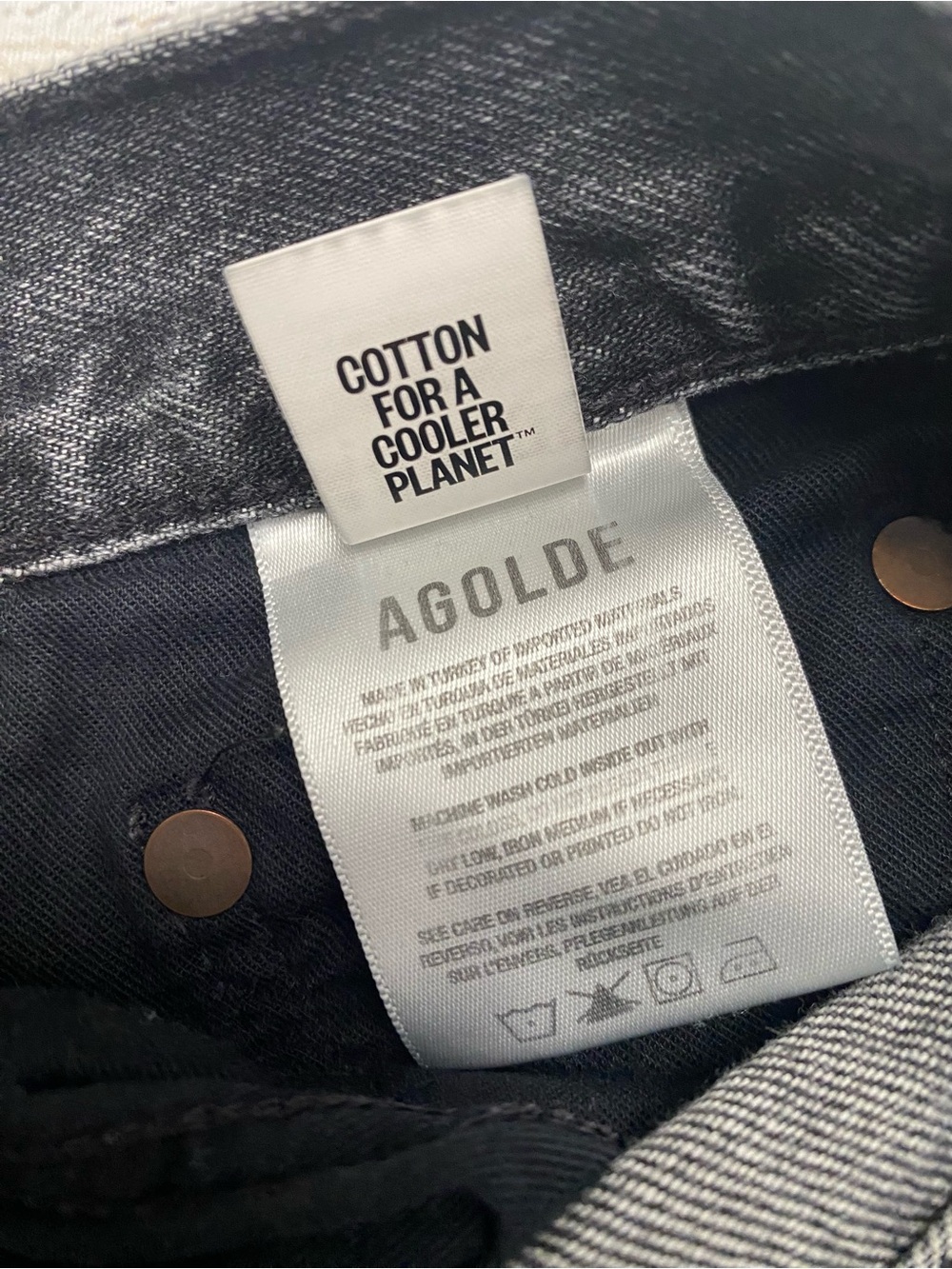 Agolde Low Slung Baggy Jeans in Washed Black size 28 - Picture 11 of 15